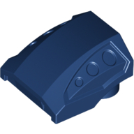 Lego Brick Curved 2 x 2 No Studs - 3 Recessed Side Ports / Dark Blue