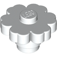 Lego Plant, Flower 2 x 2 - Round [Solid Stud] / White