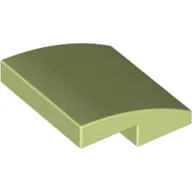 Brick Curved 2 x 2 x 2/3 / Yellowish Green