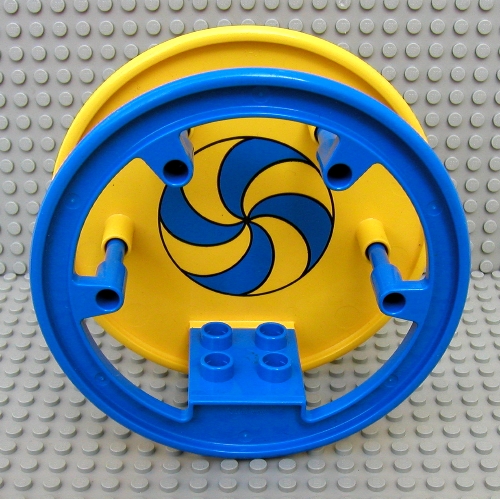 Lego Duplo Playground Circus Wheel with Blue Swirl Print / Blue