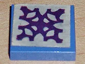 Tile 2 x 2 without Groove with Geometric 4 Point Pattern (Sticker) - Set 261-4