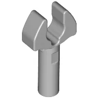 Bar 1L with Clip [Cut Edges and One Side Hole] [Gap in Clip] / Light Bluish Gray
