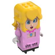 Lego Hub, Princess Peach with 4 Top Studs and LCD Screens for Eyes and Chest / Bright Pink