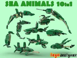 31058 Sea Animals Package 10in1