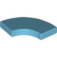 Tile 2 x 2 Curved, Macaroni / Medium Azure
