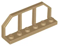 Plate Special 1 x 6 with Train Wagon End Fence