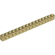 Technic Brick 1 x 16 [15 Pin Holes] / Tan
