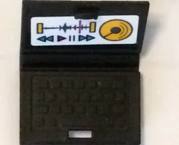 Minifigure, Utensil Computer Laptop with Sound Recording Display Pattern (Sticker) - Set 41341