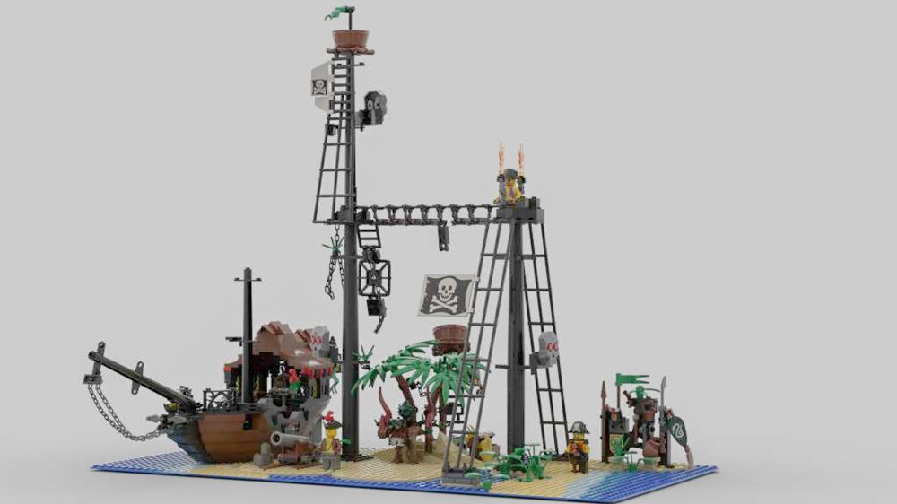 Lego Stay away island Part III - ship berth with repair tower