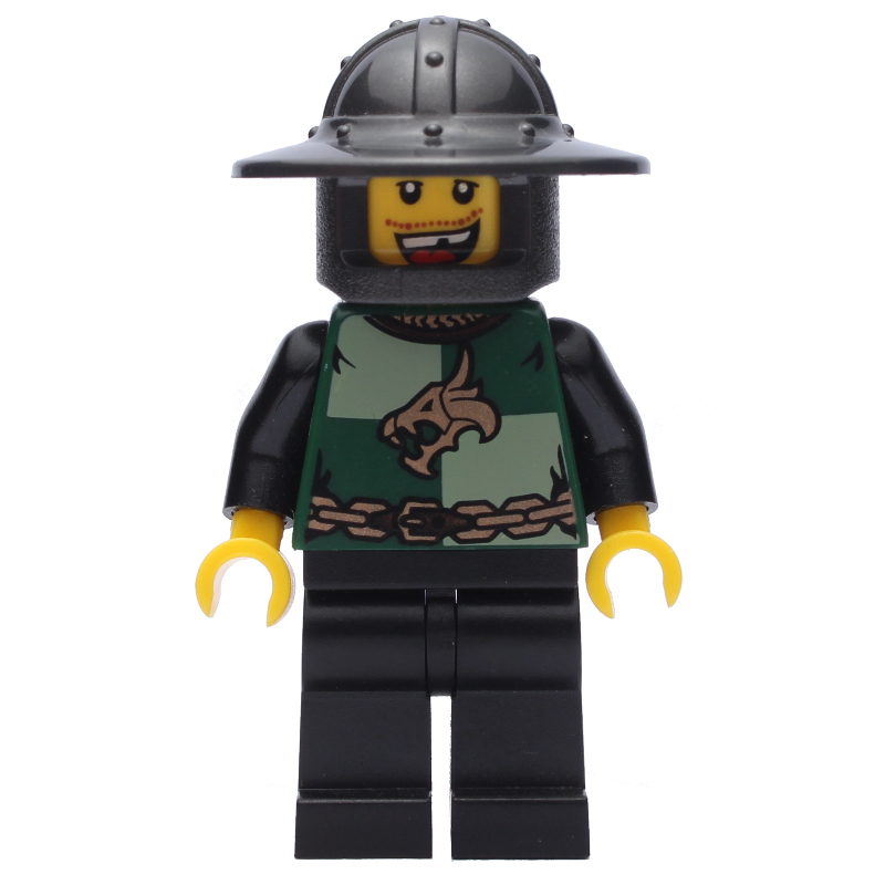 Lego Knight, Dark Green, Wide Brim Helmet