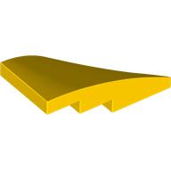 Lego Brick Wedged, Curved 4 x 2 with Stud Notch Left / Yellow