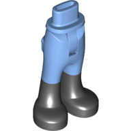 Lego Minidoll Hips and Trousers with Back Pockets and Black Boots Print [Thin Hinge] / Medium Blue