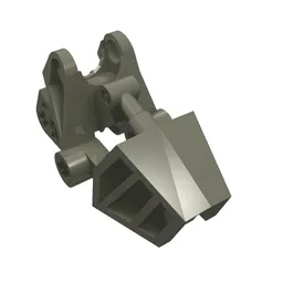 Large Figure Foot, with Ball Joint Socket 3 x 6 x 2 1/3 / Dark Gray