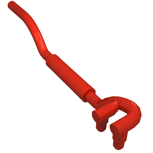 Lego Exhaust Pipe Twin Inlet 11L Left / Red