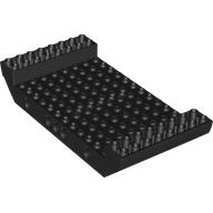 Lego Boat Hull Section, Large Middle 8 x 16 x 2 1/3 with 5 Holes / Black