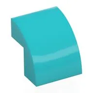Brick Curved 2 x 2 x 1 2/3 / Medium Azure
