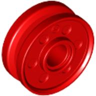 Lego Wheel 18 x 8 with Fake Bolts and Shallow Spokes / Red