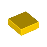 Tile 1 x 1 with Groove / Yellow