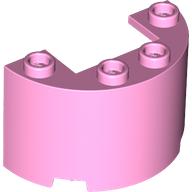 Lego Cylinder Half 2 x 4 x 2 with 1 x 2 Cutout / Bright Pink