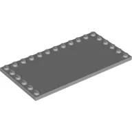 Plate Special 6 x 12, Studs on 3 Edges / Light Bluish Gray