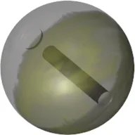 Projectile, Large Figure Weapon, Zamor Sphere / Ball with Marbled Trans-Yellow Pattern [Palantír]