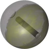 Lego Projectile, Large Figure Weapon, Zamor Sphere / Ball with Marbled Trans-Yellow Pattern [Palantír]