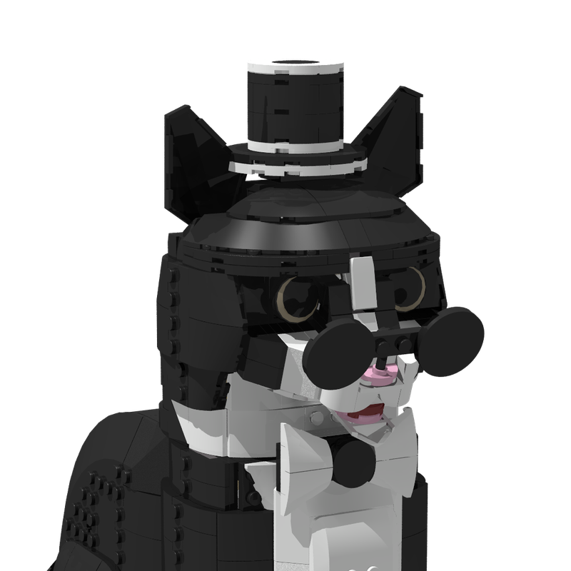 Lego Hat, Bow-tie, Sunglasses for Tuxedo Cat 21349 | Distinguished Gentleman