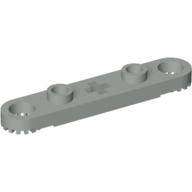 Lego Technic Plate 1 x 5 with Toothed Ends, 2 Studs and Center Axle Hole / Light Gray
