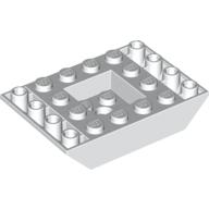 Lego Brick Sloped Inverted 45° 6 x 4 Double with Recessed Center / White
