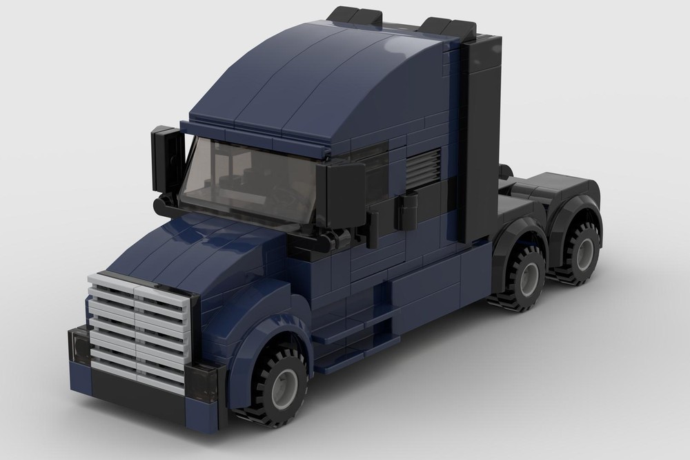 Lego Dark Blue High roof medium american truck