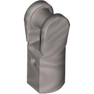 Lego Bar Holder with Hole and Bar Handle / Metallic Silver