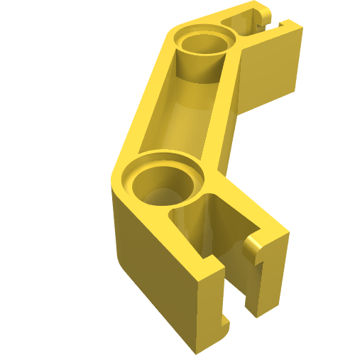 Lego Znap Beam 4, 2 Holes, 2 Bends / Yellow
