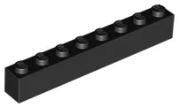 Brick 1 x 8 / Black