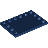 Lego Plate Special 4 x 6 with Studs on 3 Edges / Dark Blue