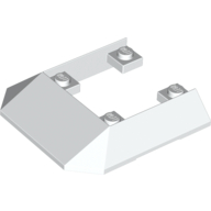 Lego Brick Wedged, Sloped 45° 6 x 6 Double / 33° [Train Roof End] / White