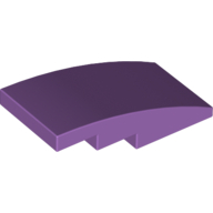 Lego Brick Curved 4 x 2 No Studs / Medium Lavender