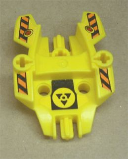 Lego Hero Factory Shield Type 1 with Meltdown Logo and Black and Orange Danger Stripes Pattern (Stickers) - Set 7148