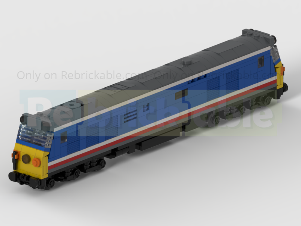 Lego 4-Wide BR Class 50 Diesel Locomotive Train In Network Southeast Livery
