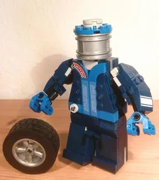 Up-scaled Minifigure in Ford Mustang Tracksuit