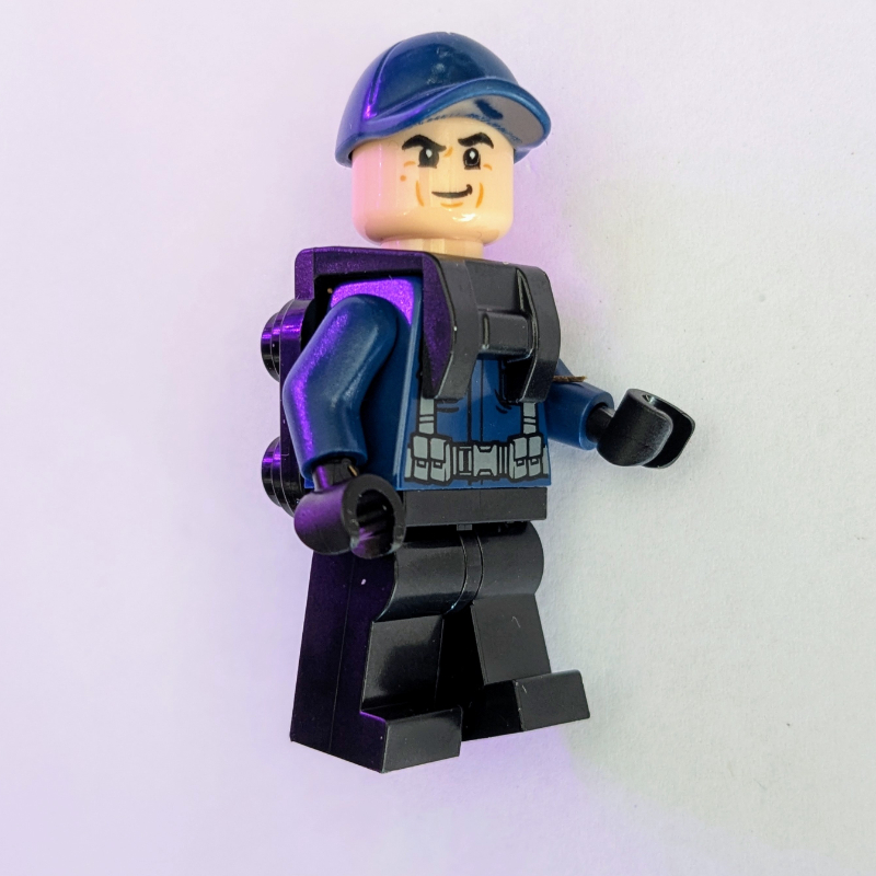 Lego Guard in Dark Blue Cap, neck Bracket
