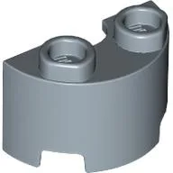 Brick Round, Half 1 x 2 / Sand Blue