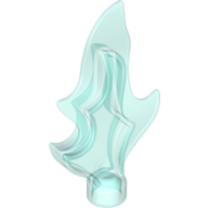 Lego Duplo Wave (Fire, Water, Flame) 2 x 1 x 5 with Non-Marbled Tip / Trans-Light Blue