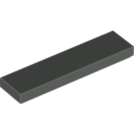Lego Tile 1 x 4 with Groove / Dark Gray