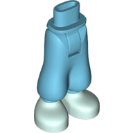 Lego Minidoll Hips and Baggy Trousers with Light Aqua Shoes Print / Medium Azure