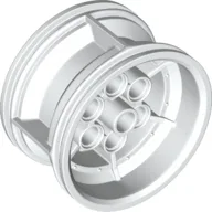 Wheel 43.2 x 26 Technic Racing Small with 6 Pinholes / White