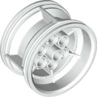 Lego Wheel 43.2 x 26 Technic Racing Small with 6 Pinholes / White