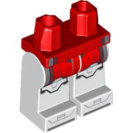 Lego Hips and White Legs with Clone Trooper Armor, Red Markings print / Red