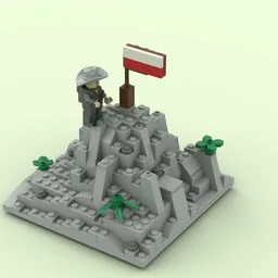 Mini Mountain with tourist