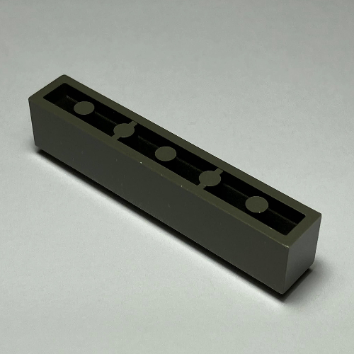 Lego Brick 1 x 6 with Bottom Tubes and 2 Lowered Cross Supports / Dark Gray