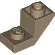 Lego Brick Sloped Inverted 45° 2 x 1 with 2/3 Cutout / Dark Tan